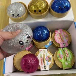 J on Stock Glitter Dumpling <b>Squishy</b> 8.5cm Soft Squeezable Kawaii Unisex EN71 Certified Squeeze Toy - Product Image 4