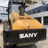 Compacteur vibrant à tambour unique Sany SSR220AC-8 d'occasion, 22 tonnes, compacteur chinois de taille moyenne, bien entretenu, livraison rapide