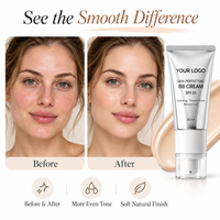 Crème BB Vegan pour le visage, crème BB/CC nourrissante, légère, unifie le teint, hydrate, base de maquillage naturelle pour le visage, 30 ml avec SPF30, sans logo