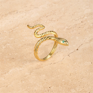 S925 Sterling <b>Silver</b> Personality Creative Snake-shaped Adjustable Open <b>Ring</b> for Women <b>Men</b> - Product Image 2