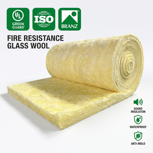 Rouleaux <span class=keywords><strong>de</strong></span> <span class=keywords><strong>laine</strong></span> <span class=keywords><strong>de</strong></span> <span class=keywords><strong>verre</strong></span> acoustique durable ASTM UL R19 <span class=keywords><strong>de</strong></span> 50 pieds, isolation <span class=keywords><strong>de</strong></span> toiture pour bâtiments métalliques, couverture en fibre <span class=keywords><strong>de</strong></span> <span class=keywords><strong>verre</strong></span> pour la construction - Product Image 1