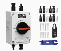 Interrupteur isolateur CC PV 2 entrées 2 sorties 1200V 32A IP66 résistant aux intempéries, interrupteur de déconnexion solaire certifié TUV pour utilisation en extérieur