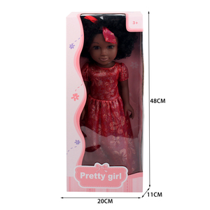 Bambola Nera da 18 Pollici con Corpo in Gomma, Set Moda, Vestito, Giocattolo per Casa e Gioco, Bambola in Gomma Integrale da 18 Pollici per Regalo Bambina dai 3 Anni in su - Product Image 6
