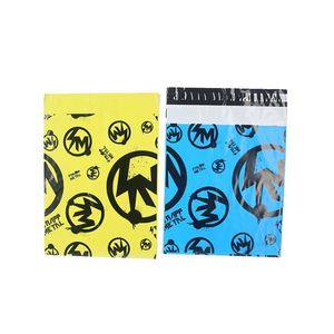 Customized Full Color <b>Compostable</b> Yellow Red Blue Shipping <b>Bag</b> Poly Plastic Package Mailer <b>Bag</b> for Clothes Strong Adhesive - Product Image 1