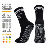 Nouvelles chaussettes de yoga rayées personnalisées avec logo, chaussettes de Pilates antidérapantes pour femmes, mi-mollet, avec logo personnalisé