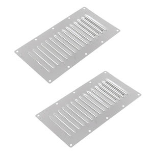 Grille d'aération rectangulaire en acier inoxydable 228x127mm, fixation par vis pour ventilation marine de bateau - Product Image 4