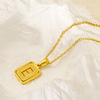 Collar con Colgante de Letra Moderno de Alta Calidad, Chapado en Oro de 18k, Impermeable, con Inicial Personalizada, Collar con Nombre del Alfabeto para Mujer