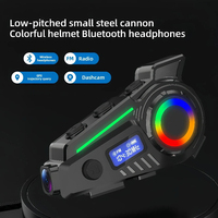 Casque de moto étanche avec écouteurs stéréo sans fil 5.4, suivi GPS Wi-Fi, appels mains libres et enregistrement sur carte TF