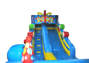 Top Seller karet Bouncer tiup anak-anak, Slide kering Dengan Kolam Renang - Product Image 4