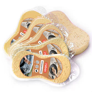 JUMBO confezione da 6 confezioni color caffè spugne Anti-graffio tecnologia parabrezza carrozzeria <span class=keywords><strong>spugna</strong></span> da cucina per uso domestico - Product Image 1