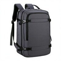 Ransel Laptop Anti Air dengan Resleting, Desain Geometris, Tahan Lama, Unisex, untuk Bisnis, Dilengkapi Port USB, Lapisan Poliester, Ramah Lingkungan, Kapasitas Besar
