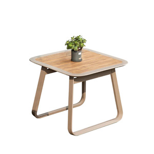 Set Moderno di Tavolo e Sedie da Esterno Impermeabile e Resistente al Sole per Giardino e Cortile in Plastica e Legno 2 Posti Senyi Intelligence RU-01 - Product Image 4