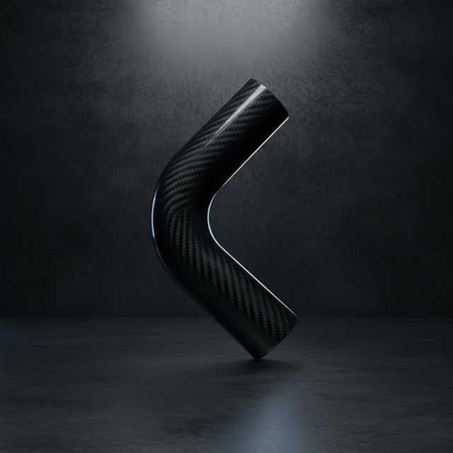 Carbon Fiber Cold Air Intake Tube Heat Resistance Intake Pipe Part 0-200C 6mm Thickness