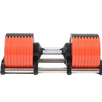 Ensemble d'haltères réglables WENDY pour l'entraînement de force, haltères en fonte rondes réglables, augmentation de 4 kg