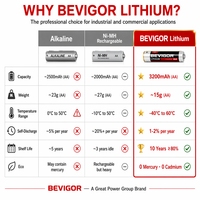 Batería de Estado Sólido LiFePO4 BEVIGOR, Gran Oferta, AAA 10440, 1.5V, 1100mAh, OEM/ODM Disponible, Cumple con CE, RoHS y Reach, No Recargable