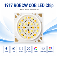 Module LED COB IR 50W 1917 RGBCW, blanc réglable 2700K-6000K, IRC 90, garantie 3 ans, pour magasins commerciaux de luxe et effets scéniques