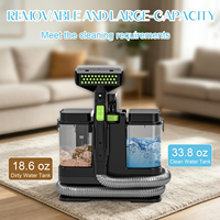 Aspirateur vapeur électrique portable pour la maison, avec réservoir d'eau amovible, pour tapis et canapés