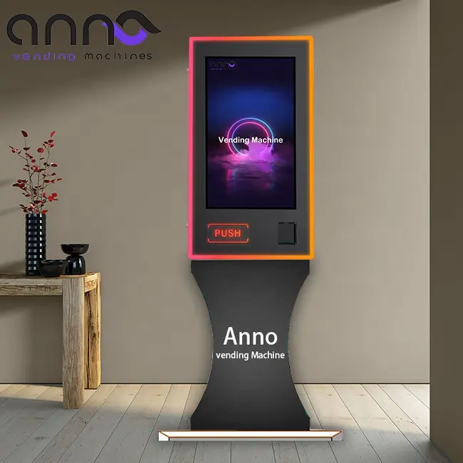 Smart-Vendemaschine USA Schlussverkauf 32-Zoll-Touchscreen Led-Licht-Vendemaschinen mit Altersüberprüfung für Bar Nachtclub Hotel