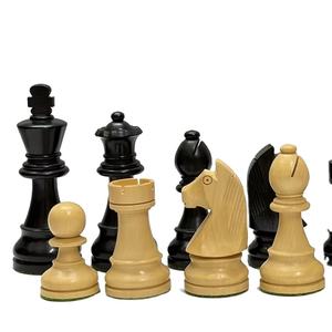 Pièces d'échecs en plastique triplement lestées Kangi Staunton, jeux d'échecs en plastique, taille de base 44 mm, jeu de table - Product Image 1