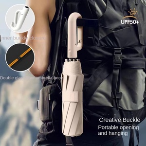 Modern 23 Inch Double Dragon Bone Ring Buckle 10 Bone Fully-<b>Automatic</b> Folding Dual-Purpose Business Gifts Travel Sunshade - Product Image 4