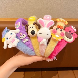 Diadema de Peluche de Dibujos Animados Kuroomi, Diadema de Princesa Linda para Niñas Pequeñas, Diadema con Lazo para el Cabello Sanrio Hecha a Mano para Mujeres - Product Image 1