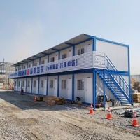 Casa Contenedor Modular Prefabricada de Dos Pisos con Balcón, Cocina y Baño para Proyecto de Vivienda Comercial