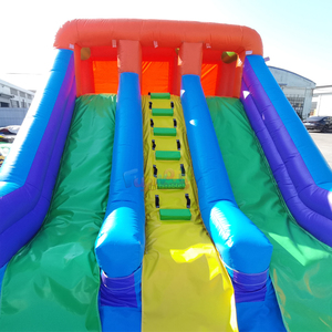 Backyard kids bounce house tobogan acuatico hinchable dual lane <b>inflatable</b> water slide with splash pool - Product Image 4
