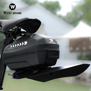 Sacoche de selle de vélo WEST BIKING, coque rigide EVA, étanche, pour VTT et vélo de route, avec fixation rapide pour garde-boue - Product Image 1