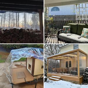 Bâche robuste en PVC enduit, résistante aux déchirures et imperméable, avec œillets métalliques antirouille <span class=keywords><strong>pour</strong></span> <span class=keywords><strong>serre</strong></span>, <span class=keywords><strong>balcon</strong></span> et jardin - Product Image 6