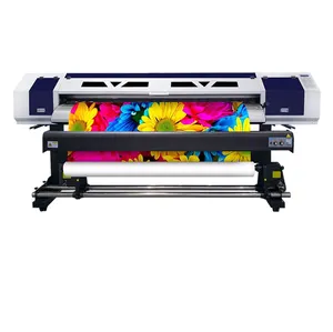Atacado grande formato 2mtr 3 metros tinta flora 2m grande eco solvente impressora impressora/cortador de combinação