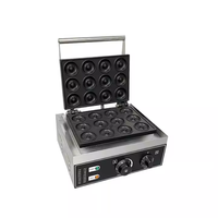 Gaufrier Électrique et Machine à Donuts en Acier Inoxydable 240V/220V Automatique Antiadhésif pour Snacks et Pâtisseries, Idéal pour la Cuisine à Domicile