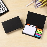 Bloc-notes en papier kraft avec logo personnalisé, stylo et marque-pages - Cadeau promotionnel pour entreprise, boîte de notes autocollantes, notes autocollantes pour le bureau et l'école