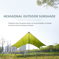 Auvent rétractable multifonctionnel imperméable pour l'extérieur, cadre en aluminium, parasol de plage quatre saisons, tente de camping, tissu polyester