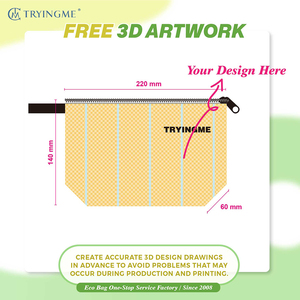 Custom Eco Waterproof Cosmetic Zipper Bags Logo Printed Polyester Toiletry <strong>Pouch</strong> with Zipper Promotion Gift - Product Image 2