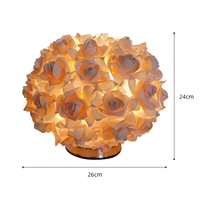 Nouveau Style Romantique Métal Rose Fleur Moderne Bureau Lumière Étude Travail Chevet Salle De Lecture Led Lampe De Table