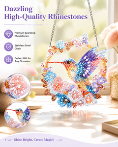 Kit de Colgante de Pintura de Diamantes DIY Personalizado, Decoración Acrílica para Colgar en Ventanas con Cadena de Acero Inoxidable - Product Image 3