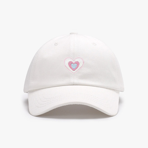 Wholesale Custom Logo Y2K Aesthetic Pink Heart Embroidery Cotton Baseball Cap Unstructured Soft Top <b>Dad</b> <b>Hat</b> for Women Girls - Product Image 6
