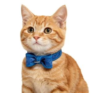 Cat Collars Luxury Genuine Leather Designer Cat Collar Bow <b>Tie</b> Pet Accessories Ready Stock - Product Image 2
