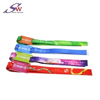 Bracelet en tissu tissé personnalisé en PVC avec interface NFC (13,56 MHz) étanche pour événements festifs et contrôle d'accès hôtelier
