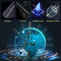 MissYou High Tech 18cm 80LED APP/WIFI/ pour affichage publicitaire, projecteur holographique 3D, ventilateur, télécommande, garantie 1 an