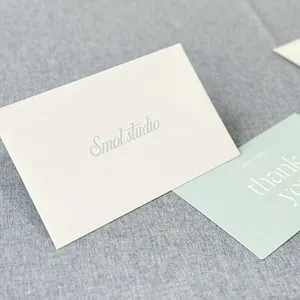 あなた自身のロゴの紙カードをカスタム印刷する豪華なデザインのスペインの結婚式のサンキューカード