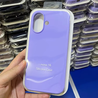 Coque de téléphone en silicone liquide de luxe pour iPhone 16 Pro Max 16 Plus 15 avec protection d'écran et emballage premium