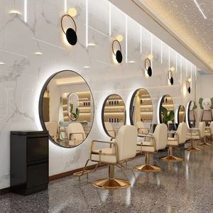 Customized Large Round <b>Gold</b> Frame Led Mirror Smart <b>Light</b> Smart Beauty Salon Led <b>Light</b> Mirror - Product Image 6