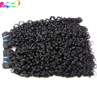 SDD Haute Qualité 16A Lots de Cheveux Péruviens Bouclés Pixie SDD Super Double Drawn Plein et Épais 100% Cheveux Humains Naturels Boucles Pixie