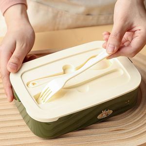 2 Layer Cartoon Rabbit Divided <b>Lunch</b> Box with Carry Handle, BPA Free Leakproof Kids Bento Box for School Children Outdoor Meal - Product Image 6