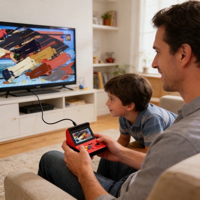 New Arrival Handheld Game Console Retro Handheld Game Console 8 Bit Retro Style Game Console with Double Rocker for Home Play