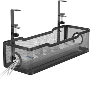 Panier de rangement suspendu en métal pour <span class=keywords><strong>table</strong></span>, sans perçage, avec longueur réglable rétractable pour rangement de prises sous la <span class=keywords><strong>table</strong></span> - Product Image 5