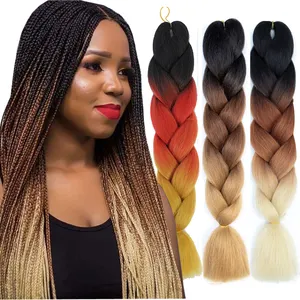 Hot Sell 24inch 41inch 82inch Synthetic Crochet Jumbo Hair Braid Jumbo Braiding Hair