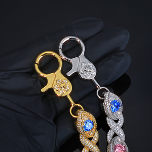 NUOYA <strong>Colorful</strong> Big Diamond Eye Pants <strong>Chain</strong> Women's Iced Out Cuban <strong>Link</strong> Hip Hop Jewelry Infinite Design Gift - Product Image 6