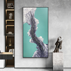 Trang trí nội thất trừu tượng vải tường nghệ thuật vẽ tay sơn dầu thủ công hỗn hợp phương tiện truyền thông nghệ thuật 3D - Product Image 2